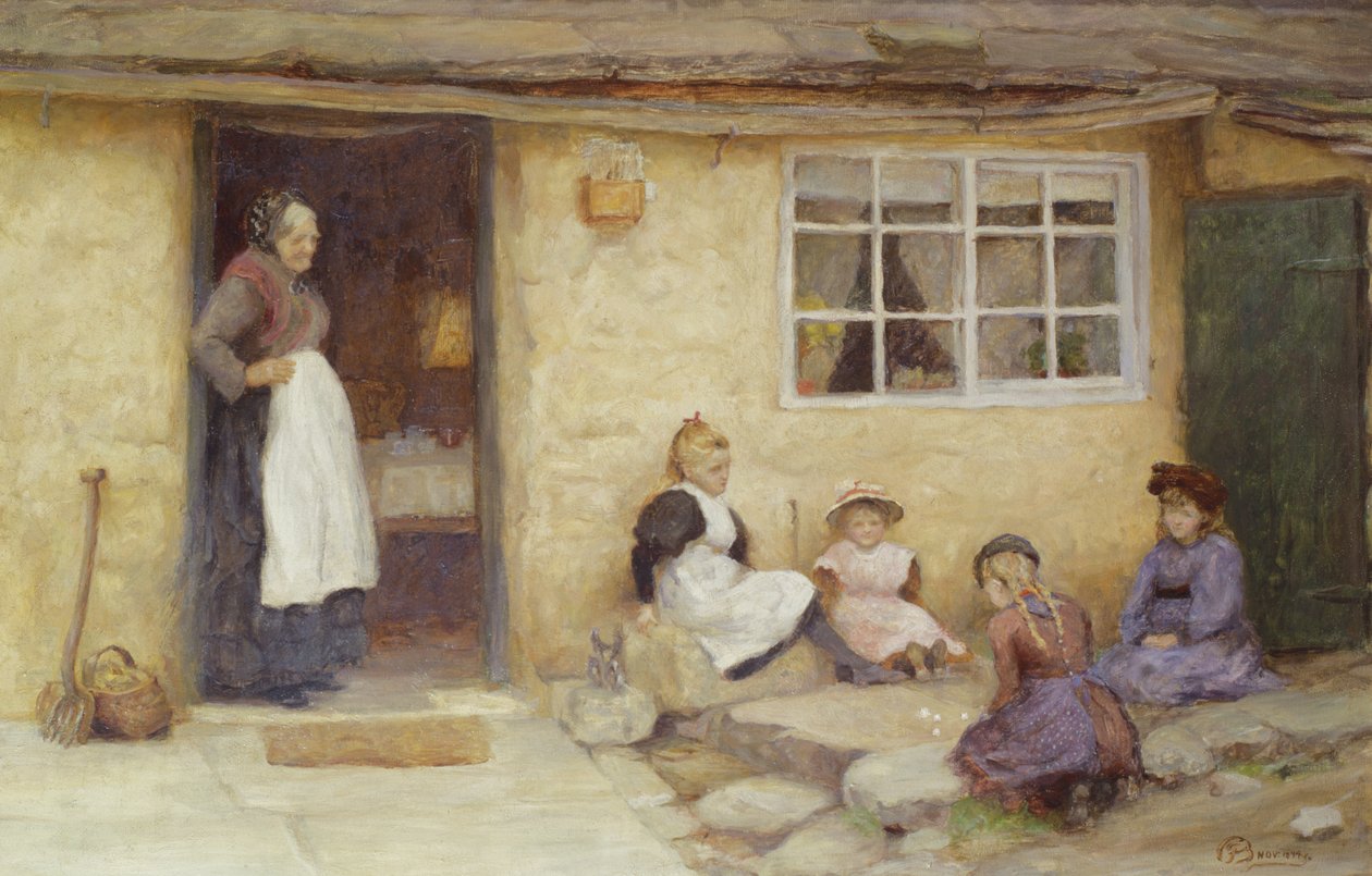 孩子们玩小屋的骰子 作者 英语学校