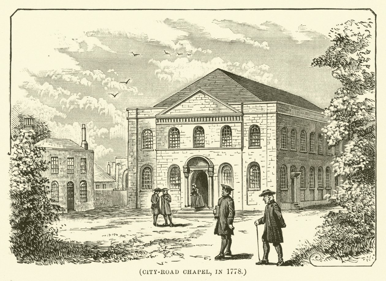 1778 年的城市路礼拜堂（雕刻） 作者 英语学校