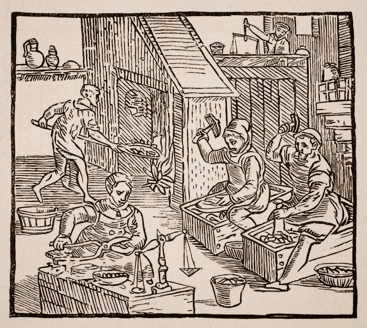 Coiners at Work，1577（sepia photo） 作者 英语学校