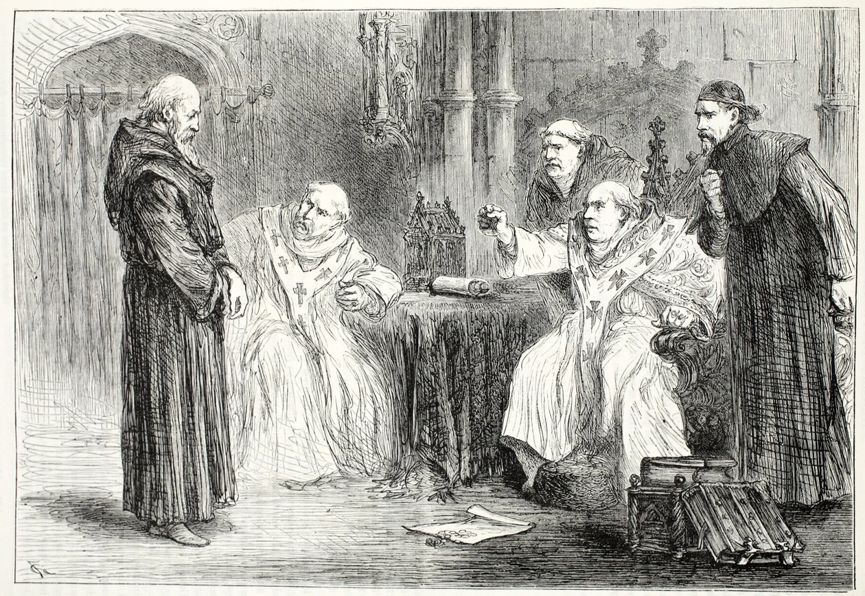 索普和阿伦德尔之间的会议，James Aitken Wylie（1808-1890），酒吧的新教历史插图。 1878年 作者 英语学校