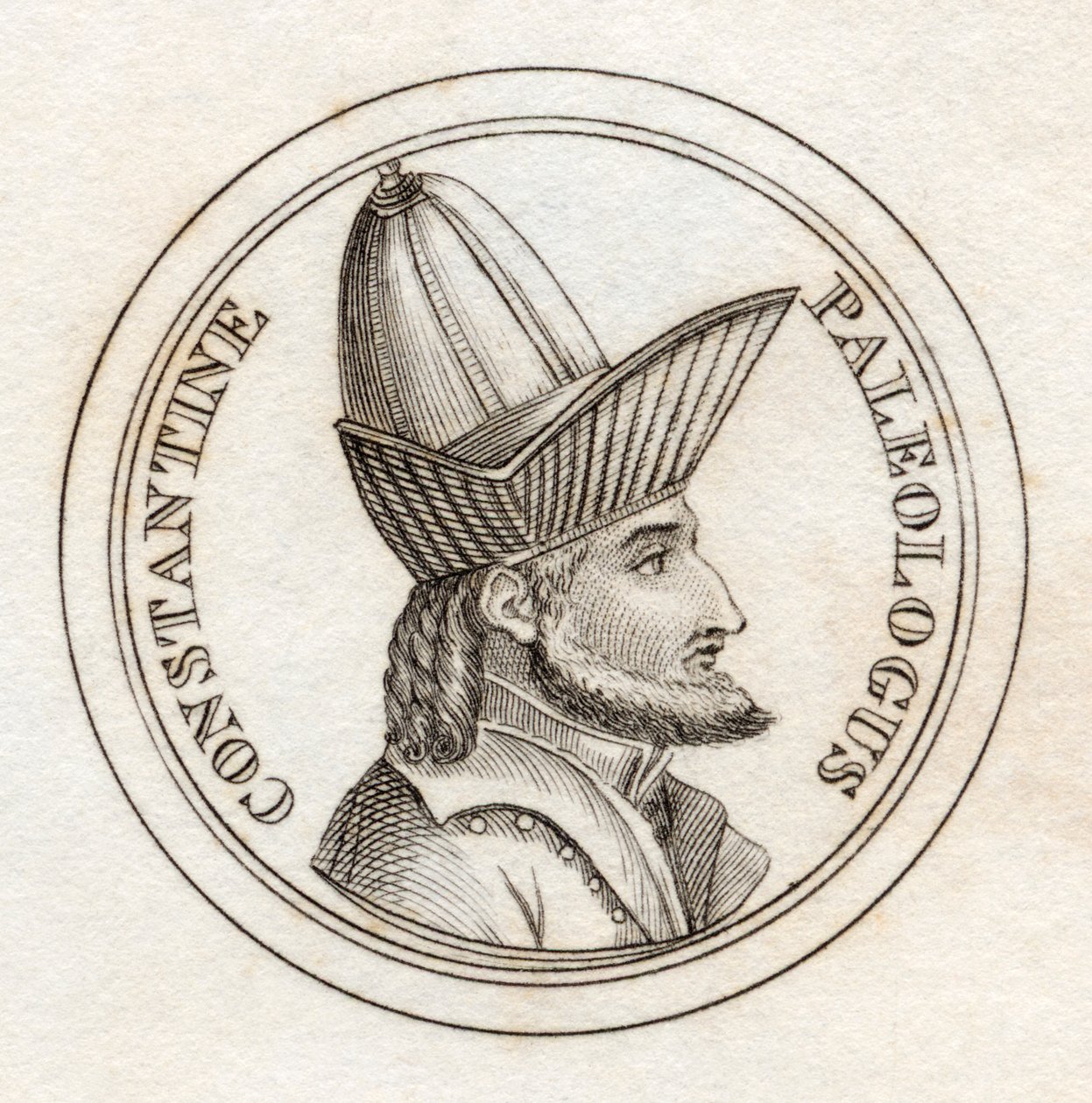Constantine XI Palaiologus，来自&39;Crabb&39;s Historical Dictionary&39;，于1825年出版 作者 英语学校