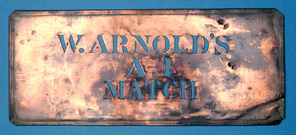 W. Arnolds A的铜模板，1匹配（铜） 作者 英语学校
