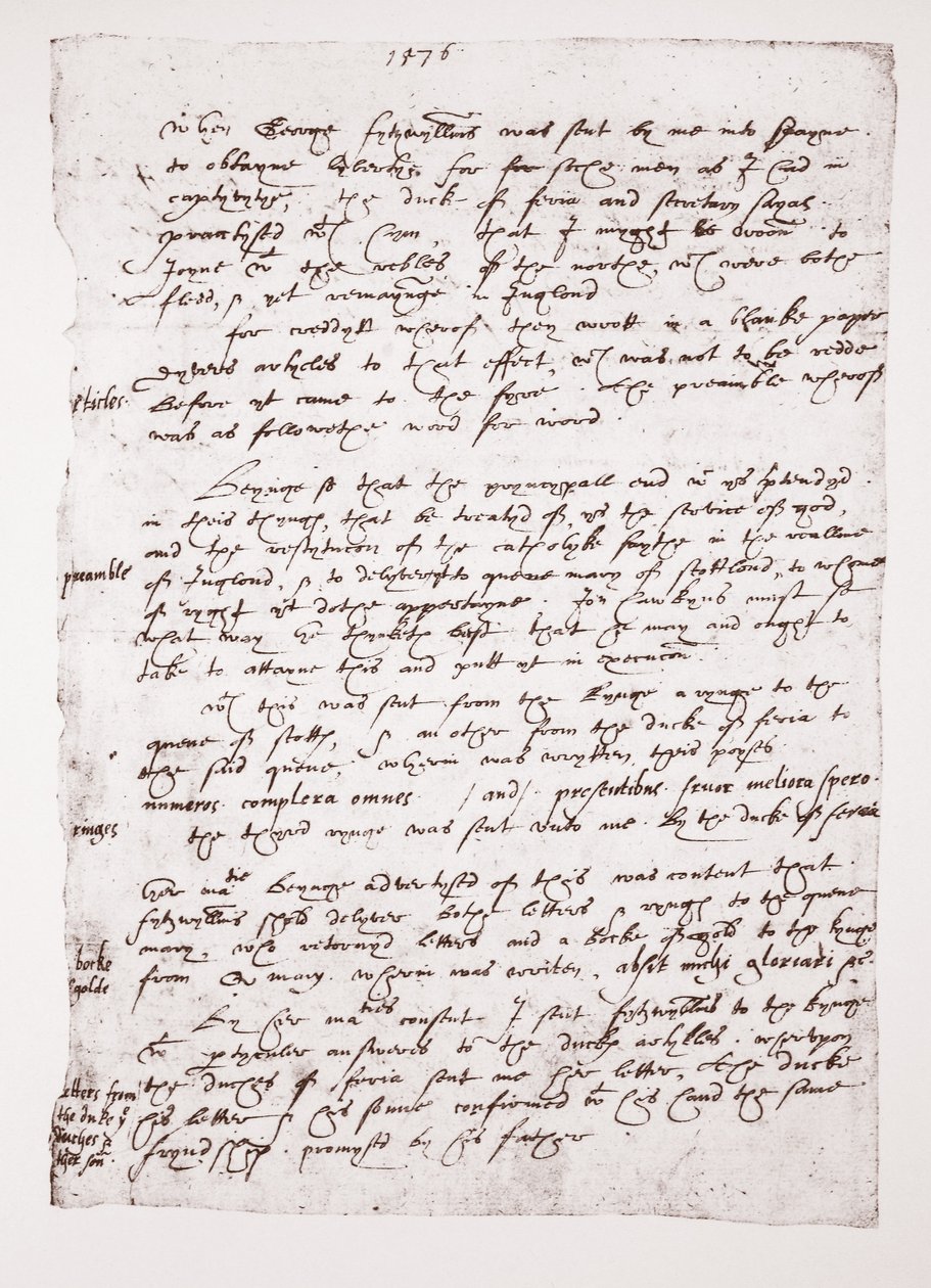 约翰霍金斯的全息图备忘录的副本，关于他与西班牙的交易，1576年 作者 英语学校