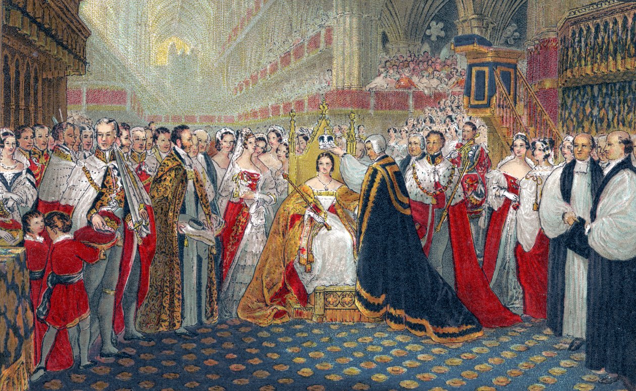 1837 年维多利亚女王加冕典礼（印刷品） 作者 英语学校