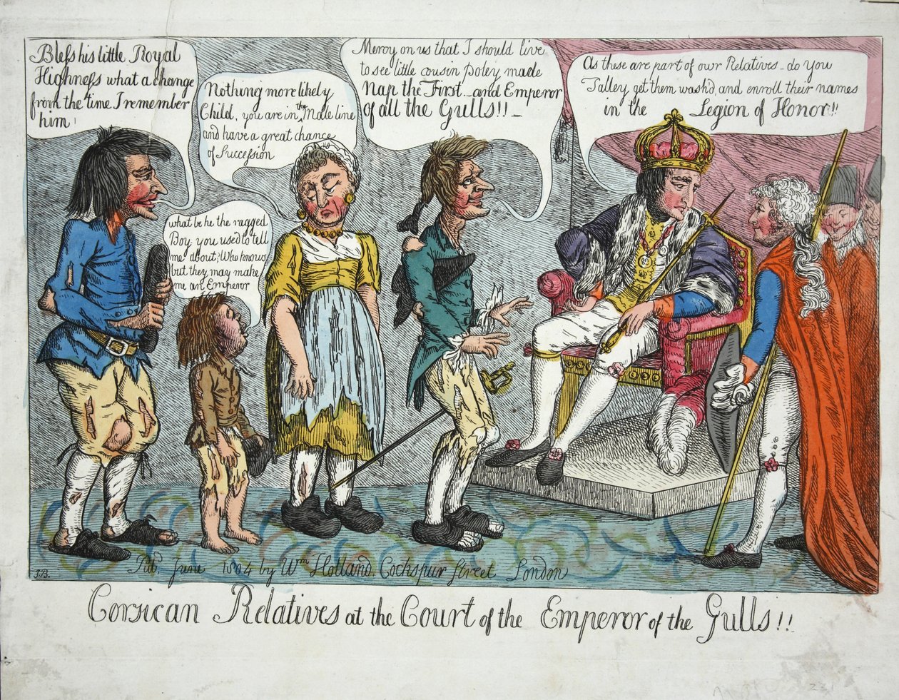海鸥皇帝宫廷的科西嘉房地产！！，酒吧 1804（手工彩色雕刻） 作者 英语学校