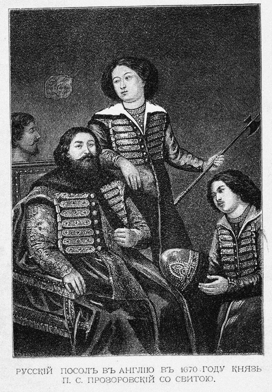 1670年，他与英国驻英国大使馆一起统计彼得·谢苗诺维奇·普罗佐罗夫斯基 作者 英语学校