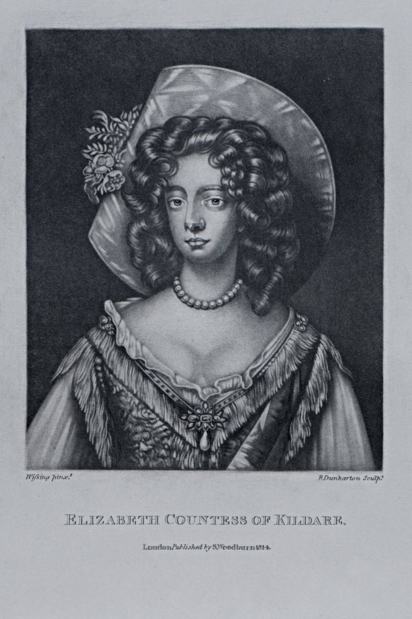 基尔代尔的伯爵夫人，来自“英国历史上杰出的人物”，作者：Richard Earlom和Charles Turner，1815年 作者 英语学校