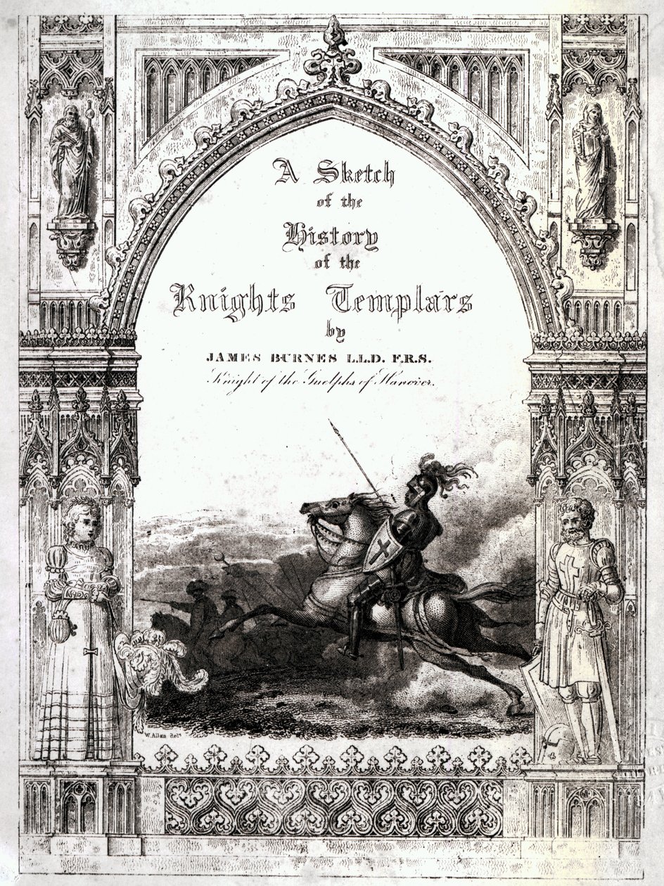 詹姆斯·伯恩斯（James Burnes）的“圣殿骑士团”（The Temples of the Tempights）的封面 作者 英语学校