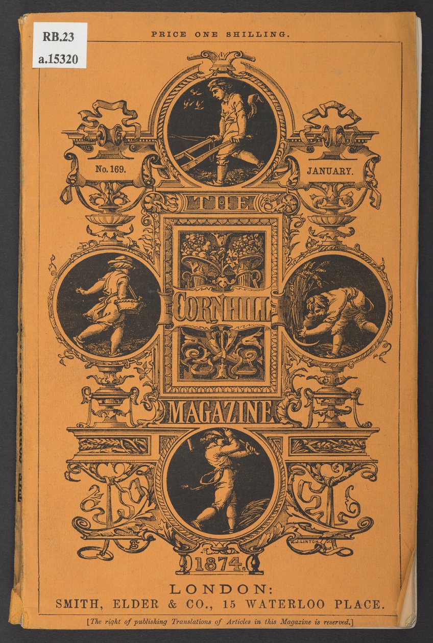 康希尔杂志》封面，1874 年 1 月 作者 英语学校