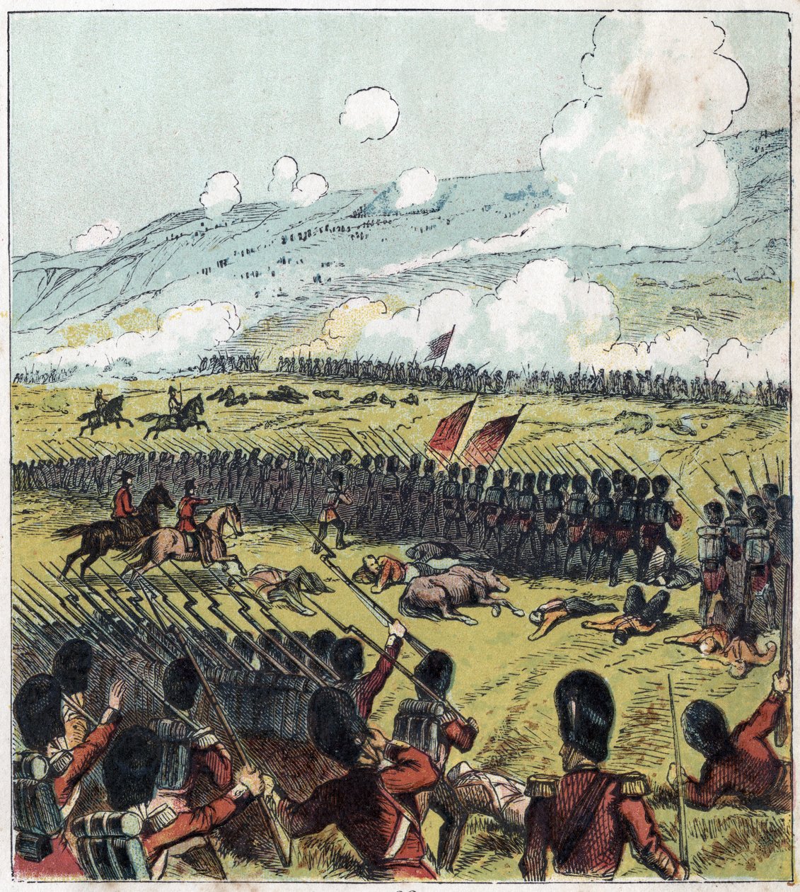 克里米战争（1853-1856）。1854年9月20日，俄军与英、法、土耳其联军之间的阿尔马战役。