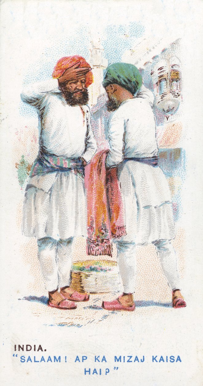 印度的习惯性问候，1907年 作者 英语学校