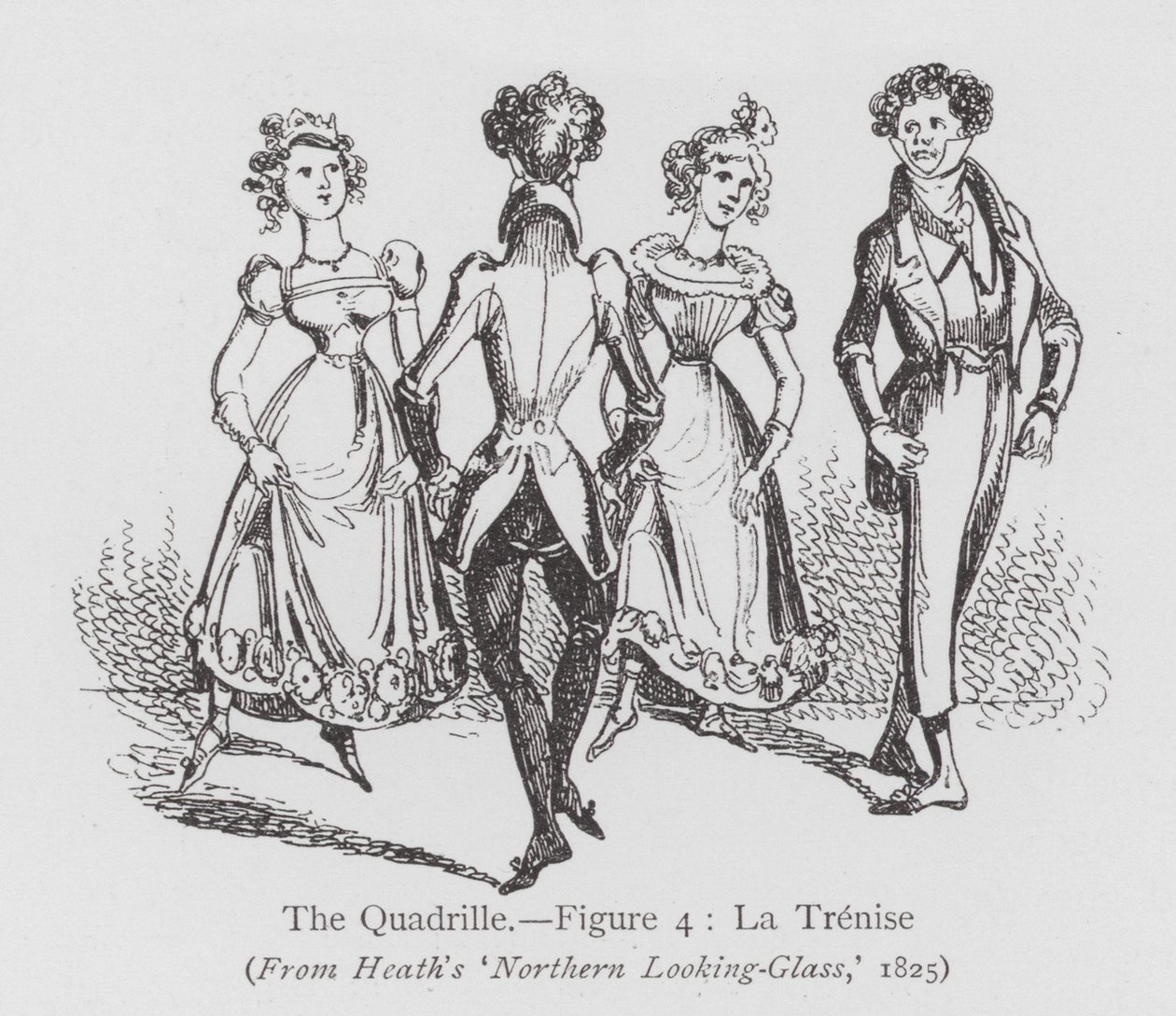 Dancing: The Quadrile, Figure 4, La Trenise (litho) 作者 英语学校