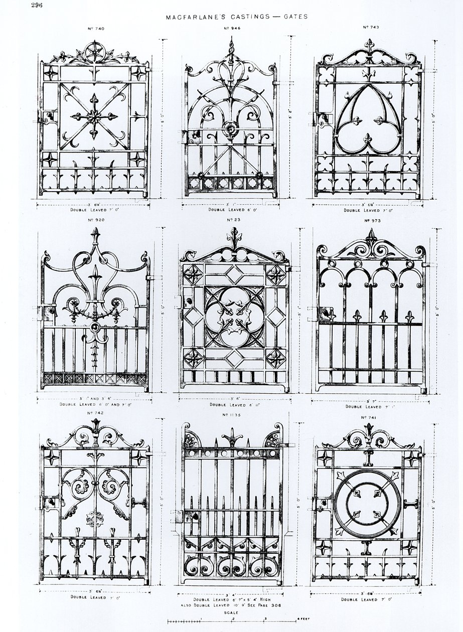 铸铁栏杆设计，来自Macfarlanes Castings 作者 英语学校