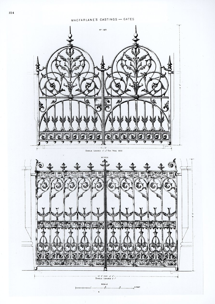 铸铁栏杆设计，来自Macfarlanes Castings 作者 英语学校