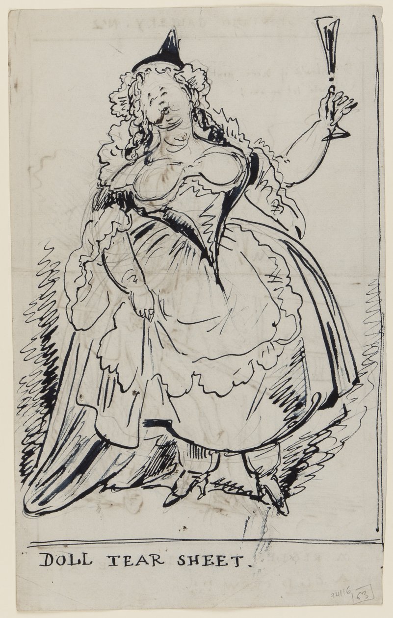 Doll Tear Sheet, c.1825 (pen & ink on paper) 作者 英语学校
