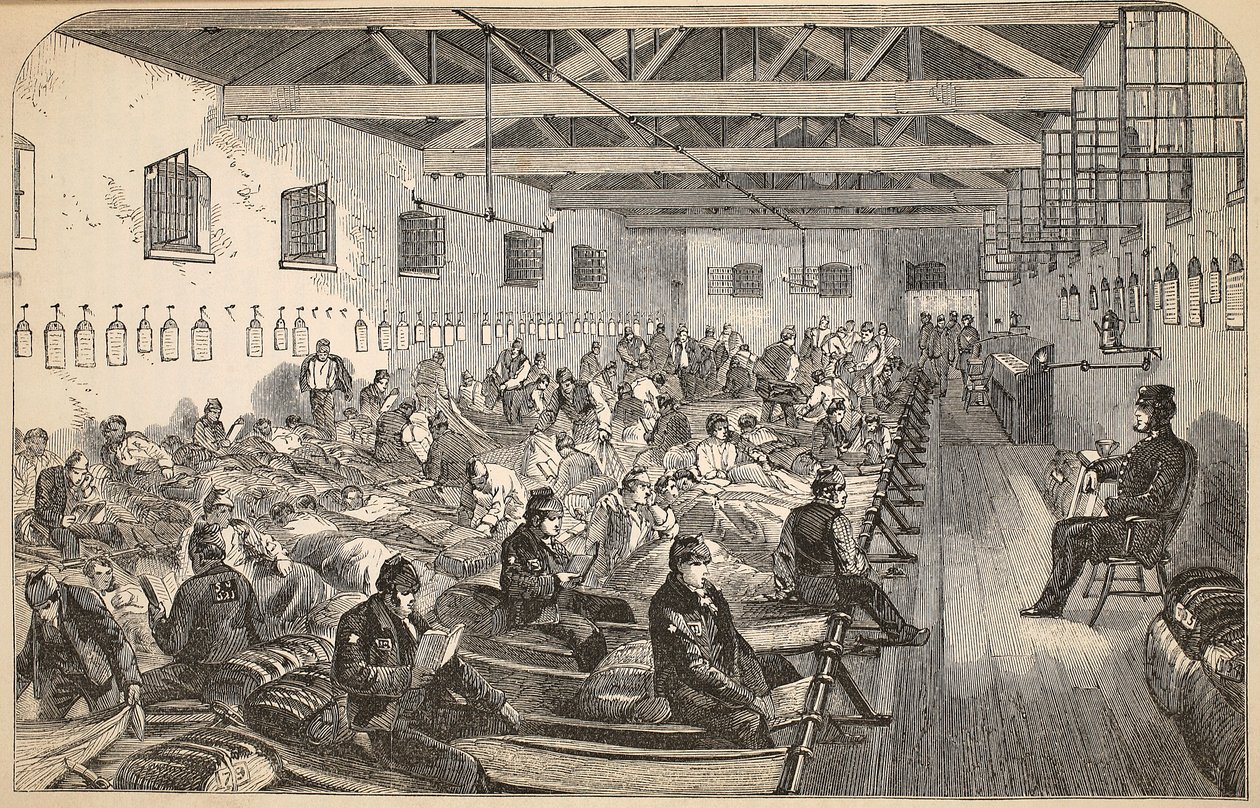 Coldbath Fields监狱的宿舍，伦敦刑事监狱的插图和监狱生活的场景，Henry Mayhew和John Binny，酒吧。 1862年 作者 英语学校