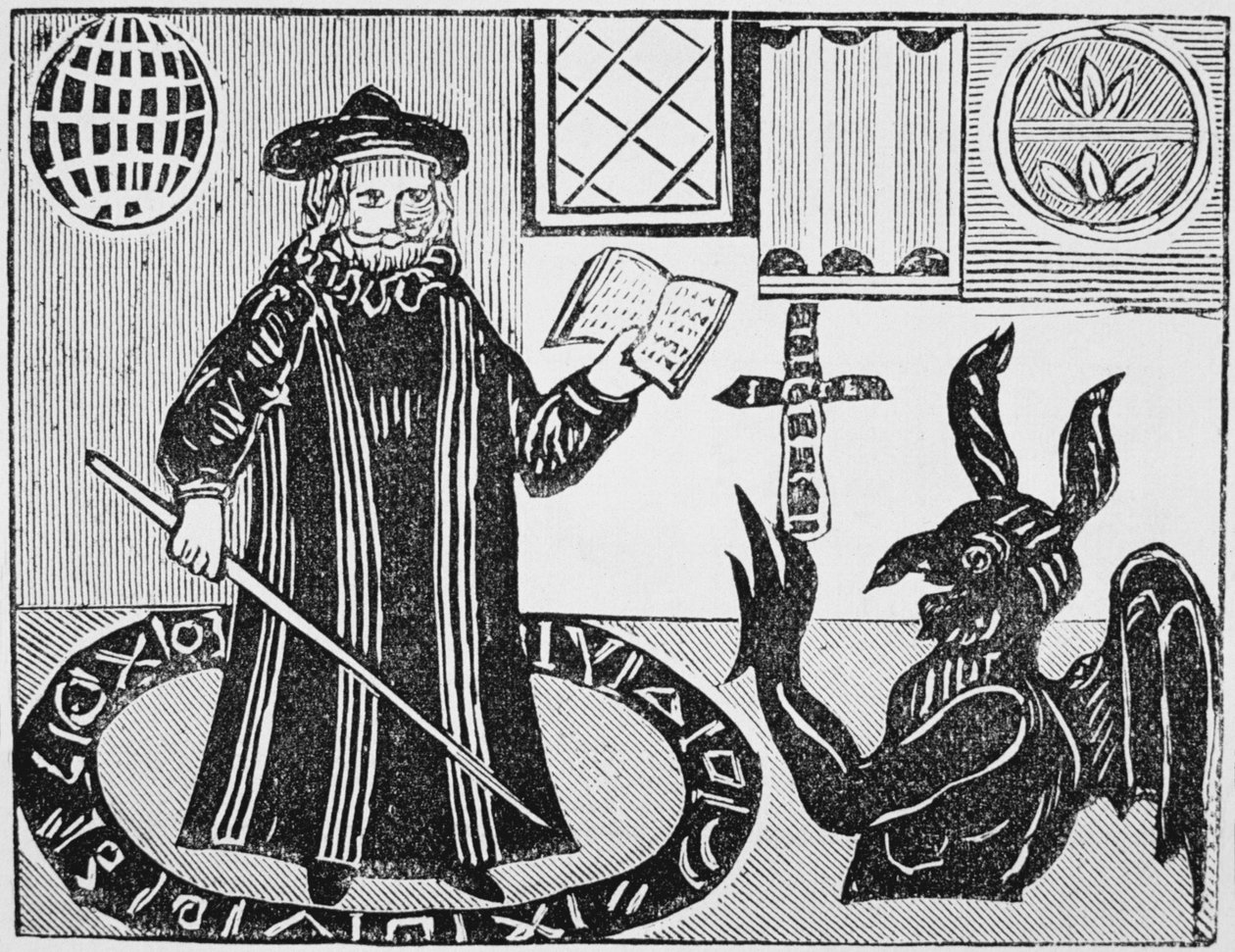 Faustus博士在魔术圈中，是Faustus博士的Gents翻译的主题，于1648年出版 作者 英语学校