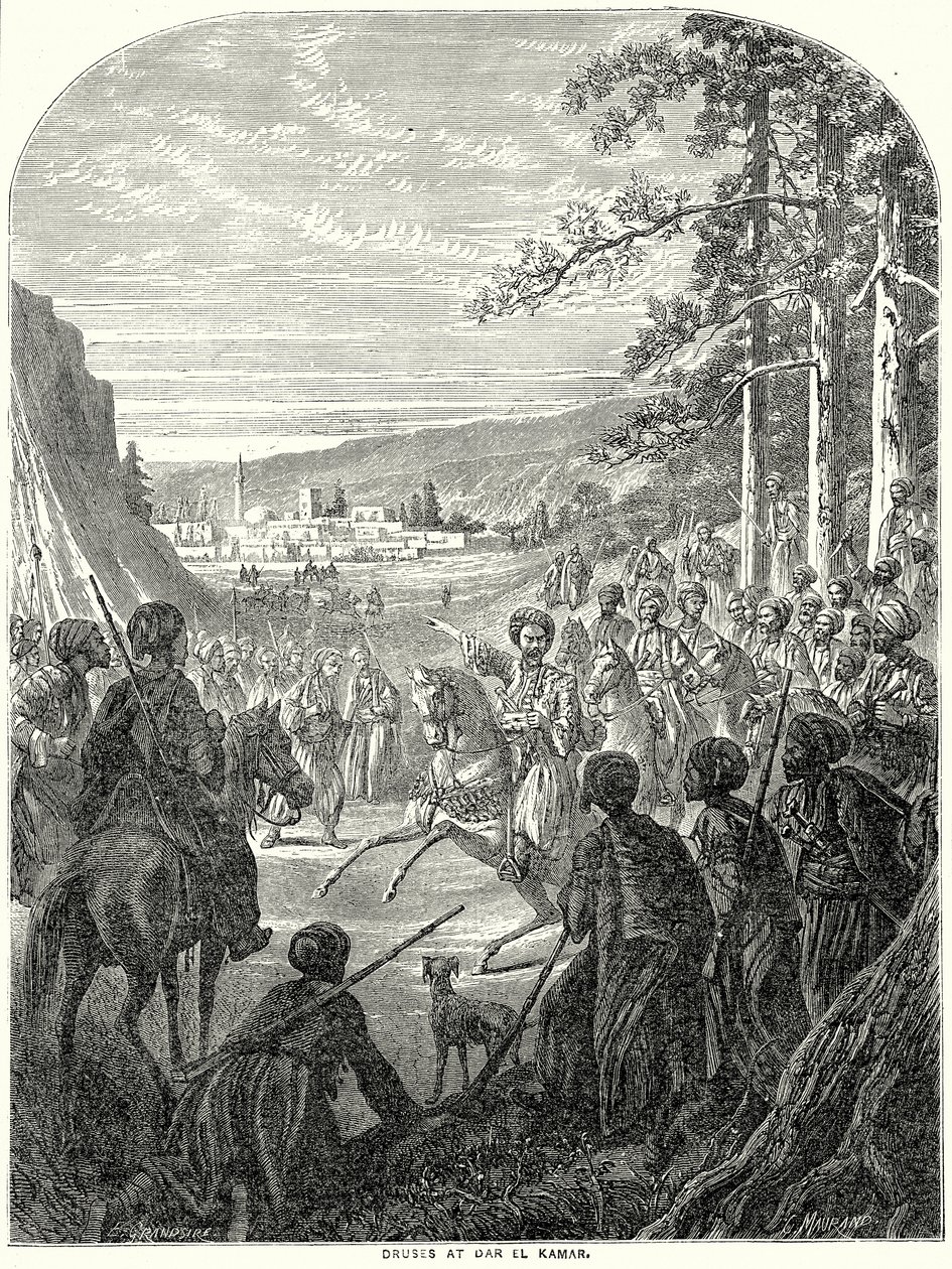 Dar El Kamar 的德鲁兹人（雕刻） 作者 英语学校