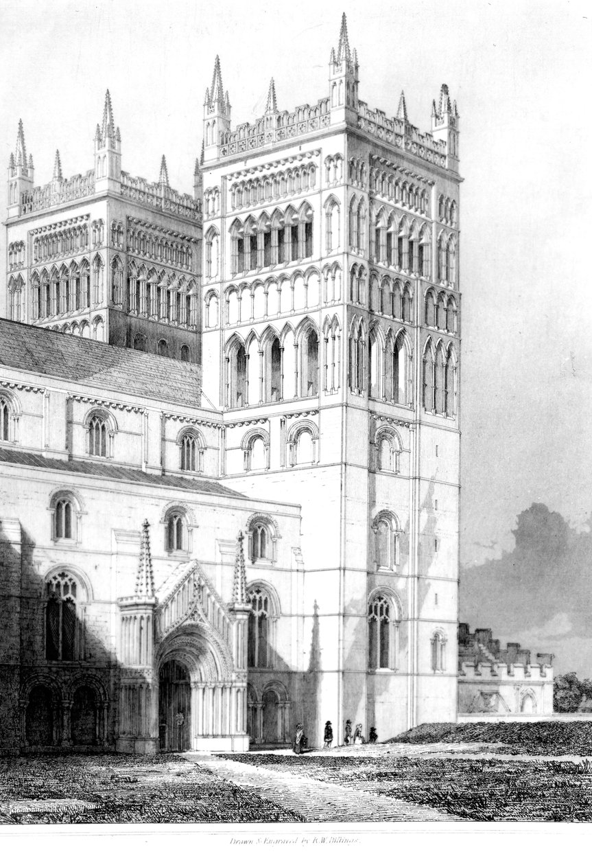达勒姆大教堂，1843年 作者 英语学校