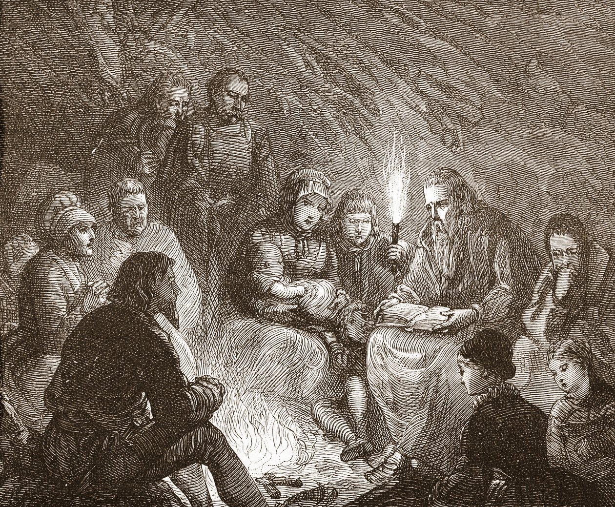 隐藏的荷兰新教徒，James Aitken Wylie（1808-1890），酒吧的新教历史插图。 1878年 作者 英语学校