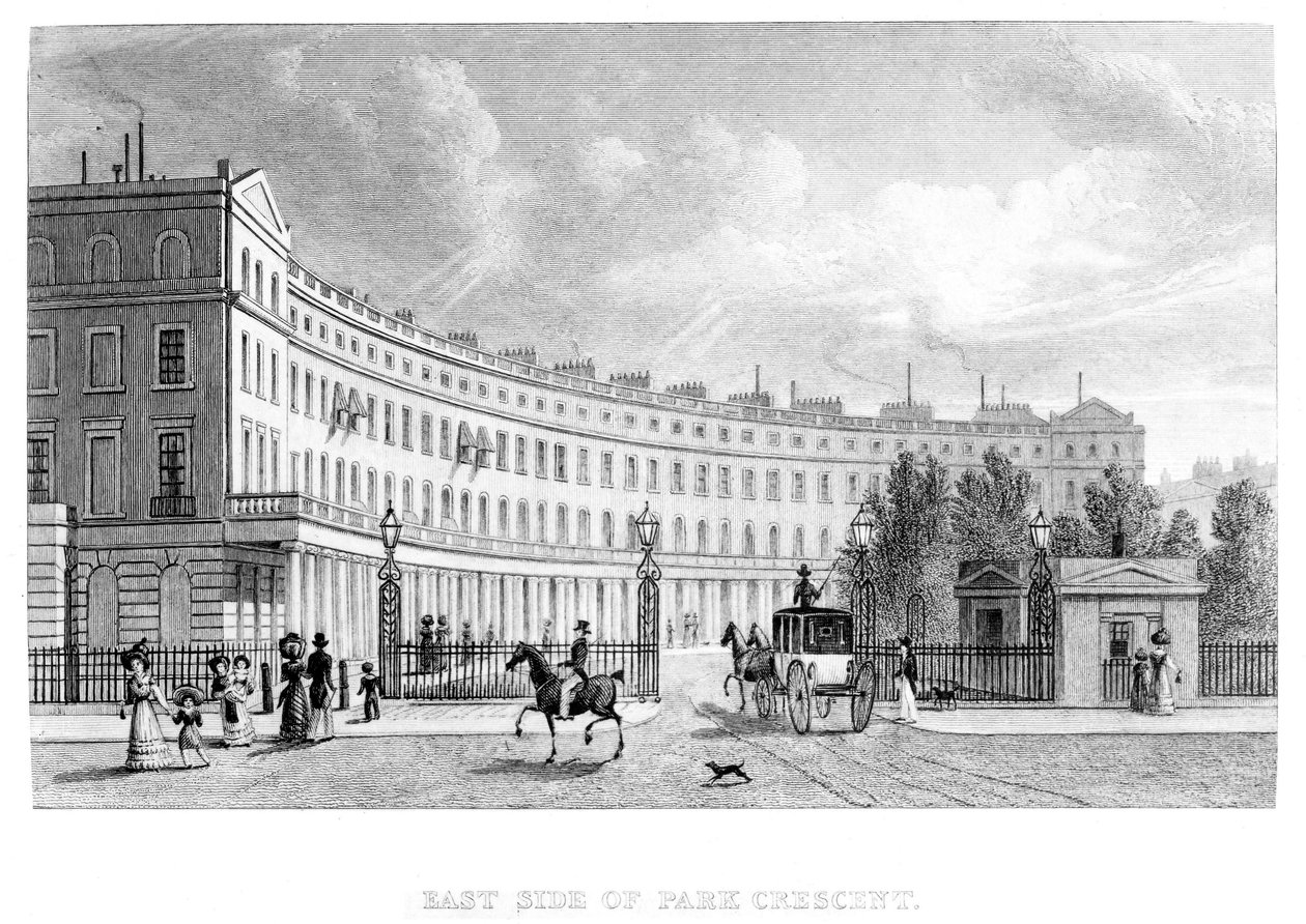 公园新月东侧，1830年 作者 英语学校