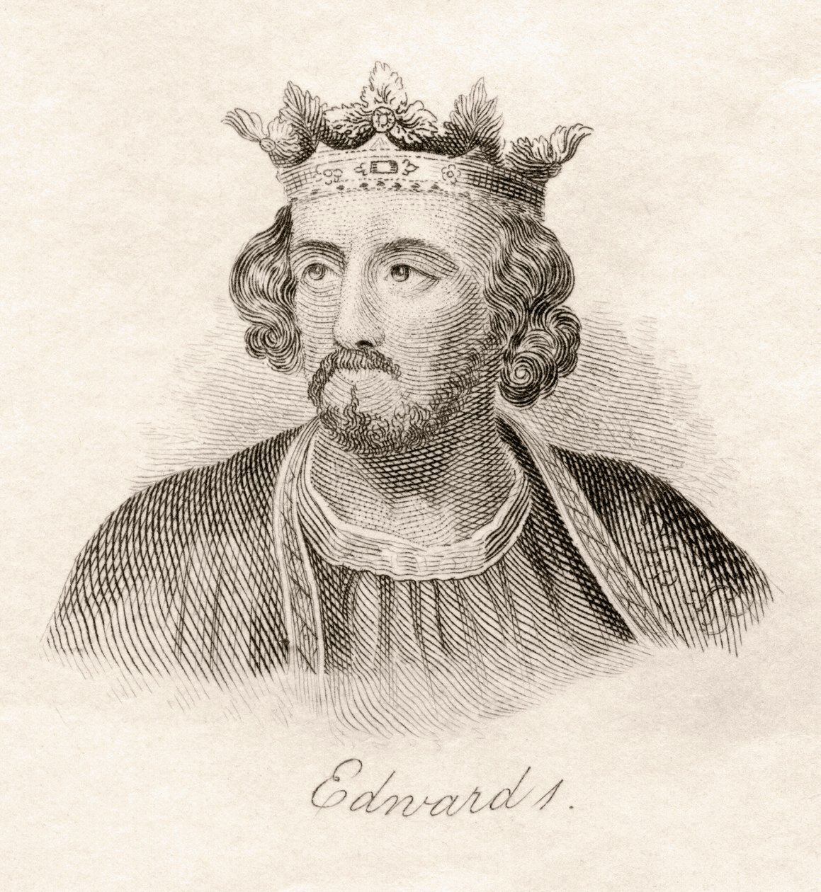 Edward I，来自&39;Crabb&39;s Historical Dictionary&39;，1825年出版 作者 英语学校