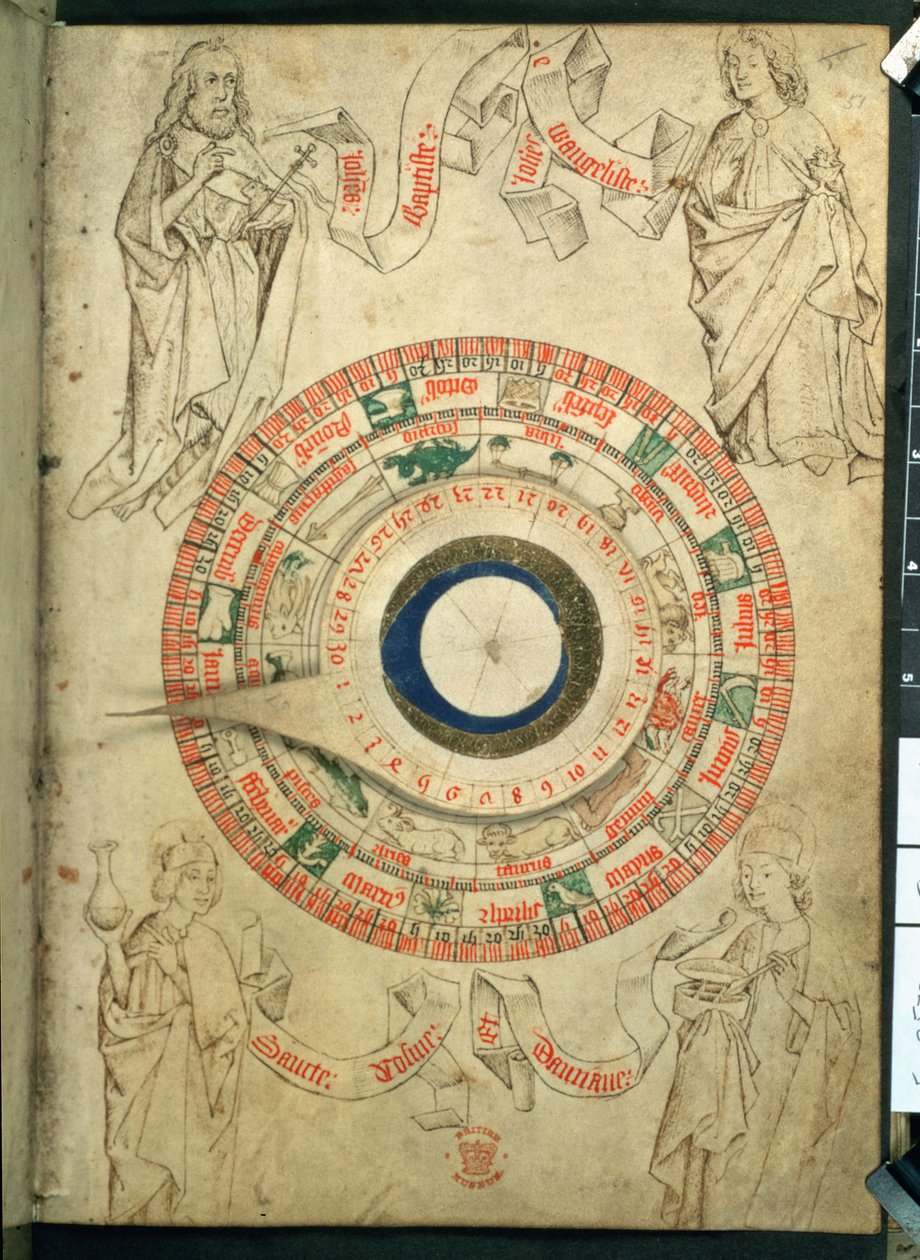 Egerton Ms 2575 fol.51 《理发师的卷轴》，15 世纪晚期（牛皮纸） 作者 英语学校