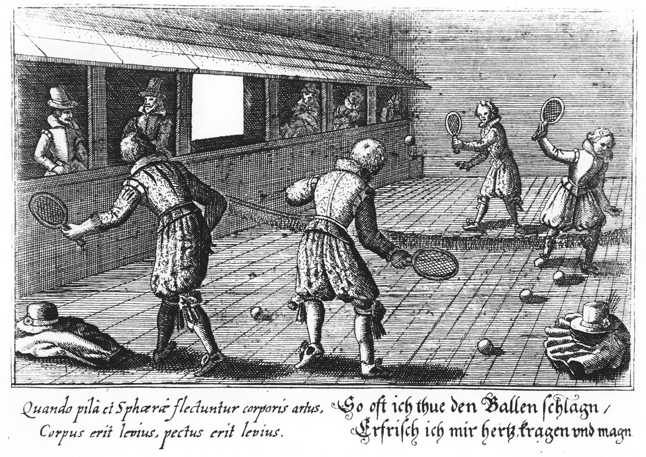 伊丽莎白时代的网球（雕版画 作者 英语学校