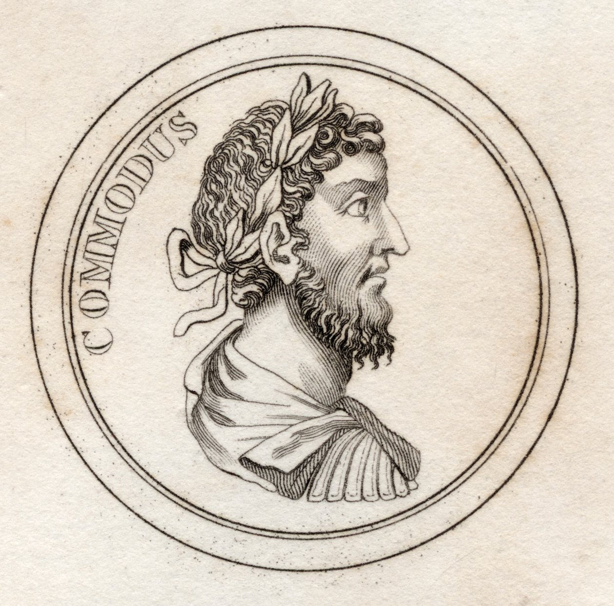 皇帝Commodus，来自&39;Crabb的历史词典&39;，1825年出版 作者 英语学校