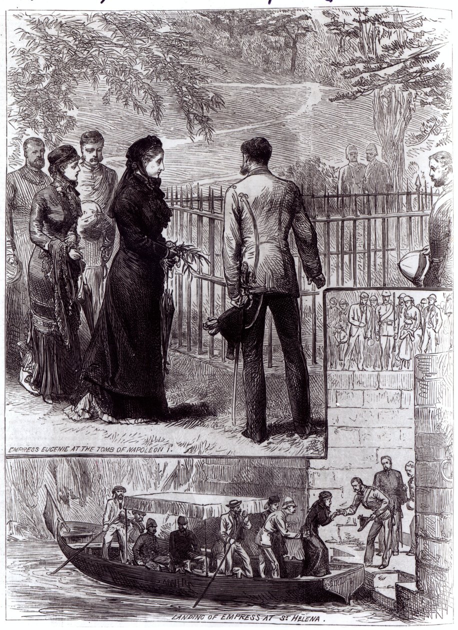 Eugenie女皇1880年在圣赫勒拿参观拿破仑一世的墓 作者 英语学校
