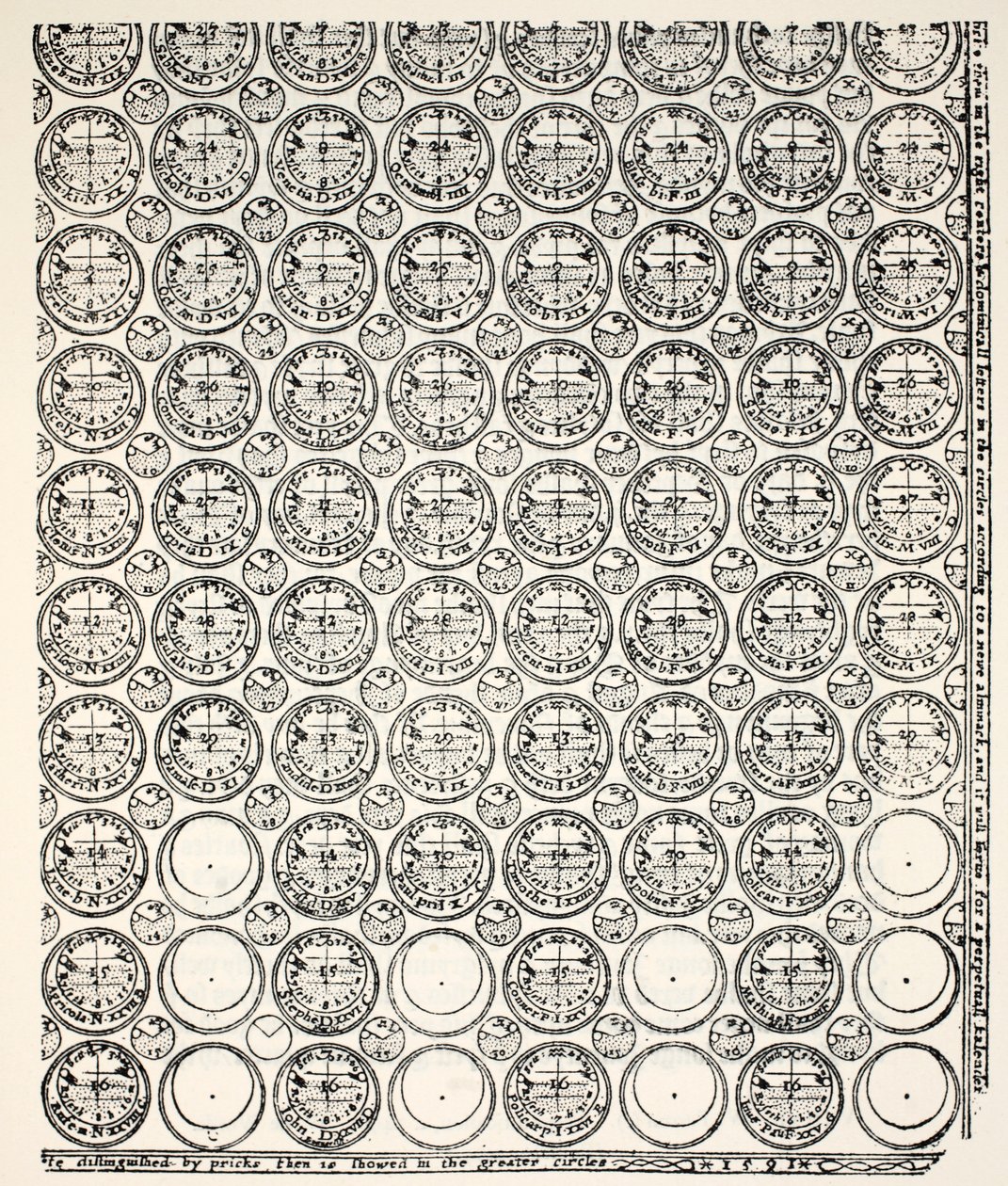 雕刻Almanack，1591（Bagford副本） 作者 英语学校