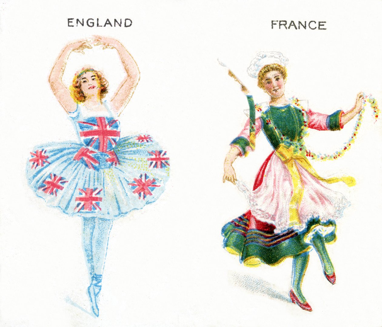 Entente Cordiale（亲切理解）卷烟卡，1915年 作者 英语学校