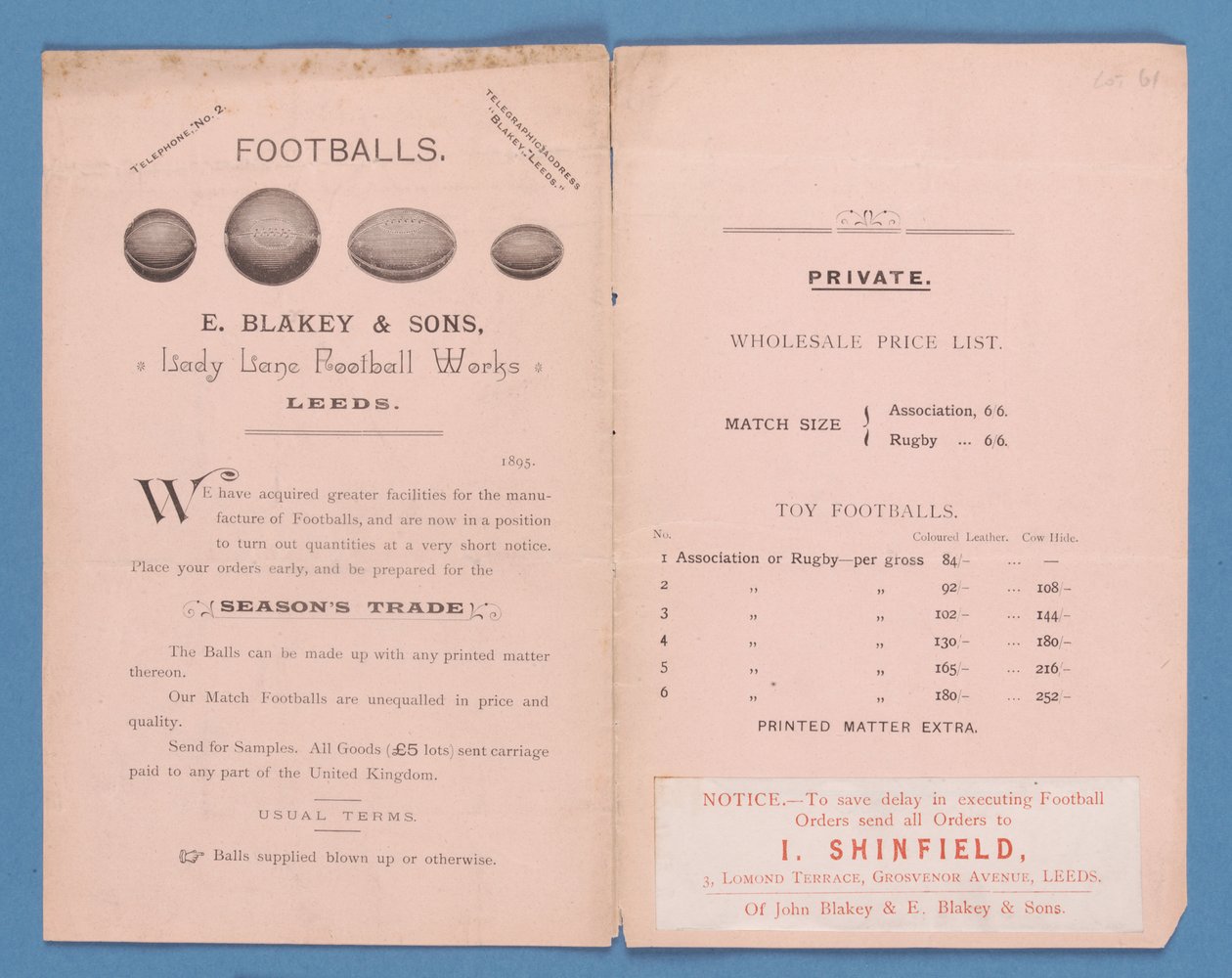 设备目录由E. Blakey＆Sons，1895年制作 作者 英语学校