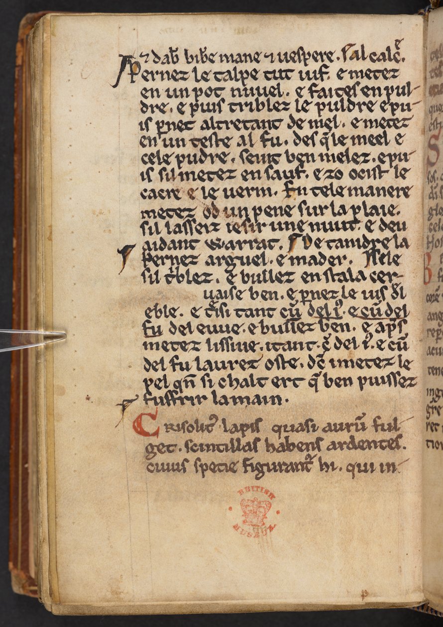 亨廷顿的亨利的《盎格鲁史》节选，科顿 MS Titus D XXIV，f.132v（牛皮纸） 作者 英语学校
