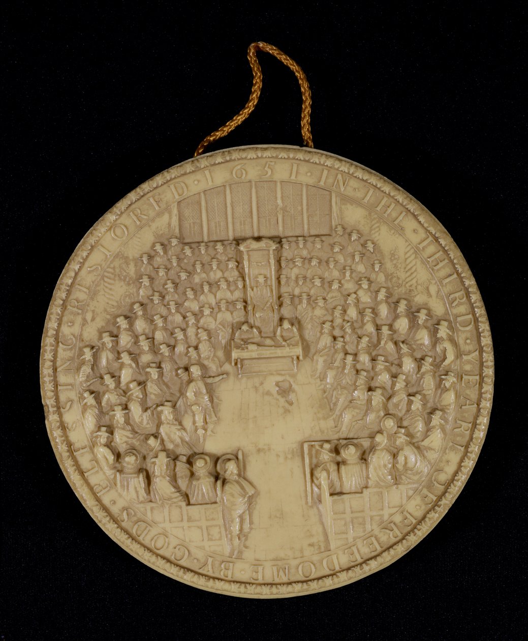 1651年英国大印章的传真，正面描述了下议院（见105042反向） 作者 英语学校