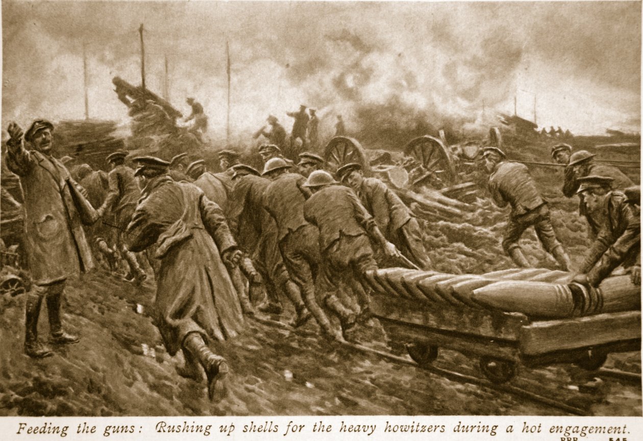 喂养枪支，1914-19 作者 英语学校