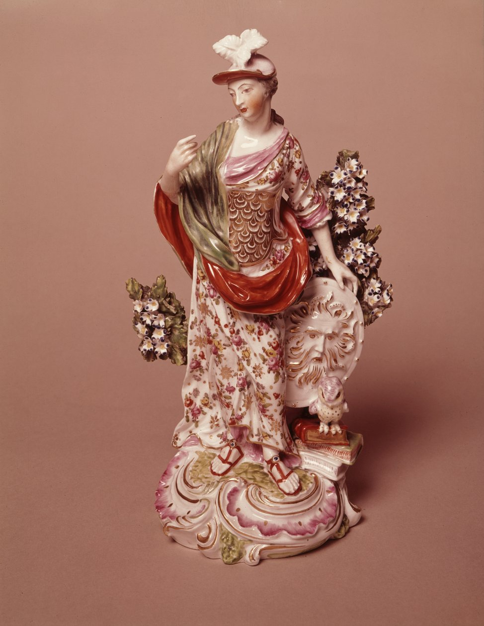 女神雅典娜的图，德比瓷器，c.1800（瓷器） 作者 英语学校