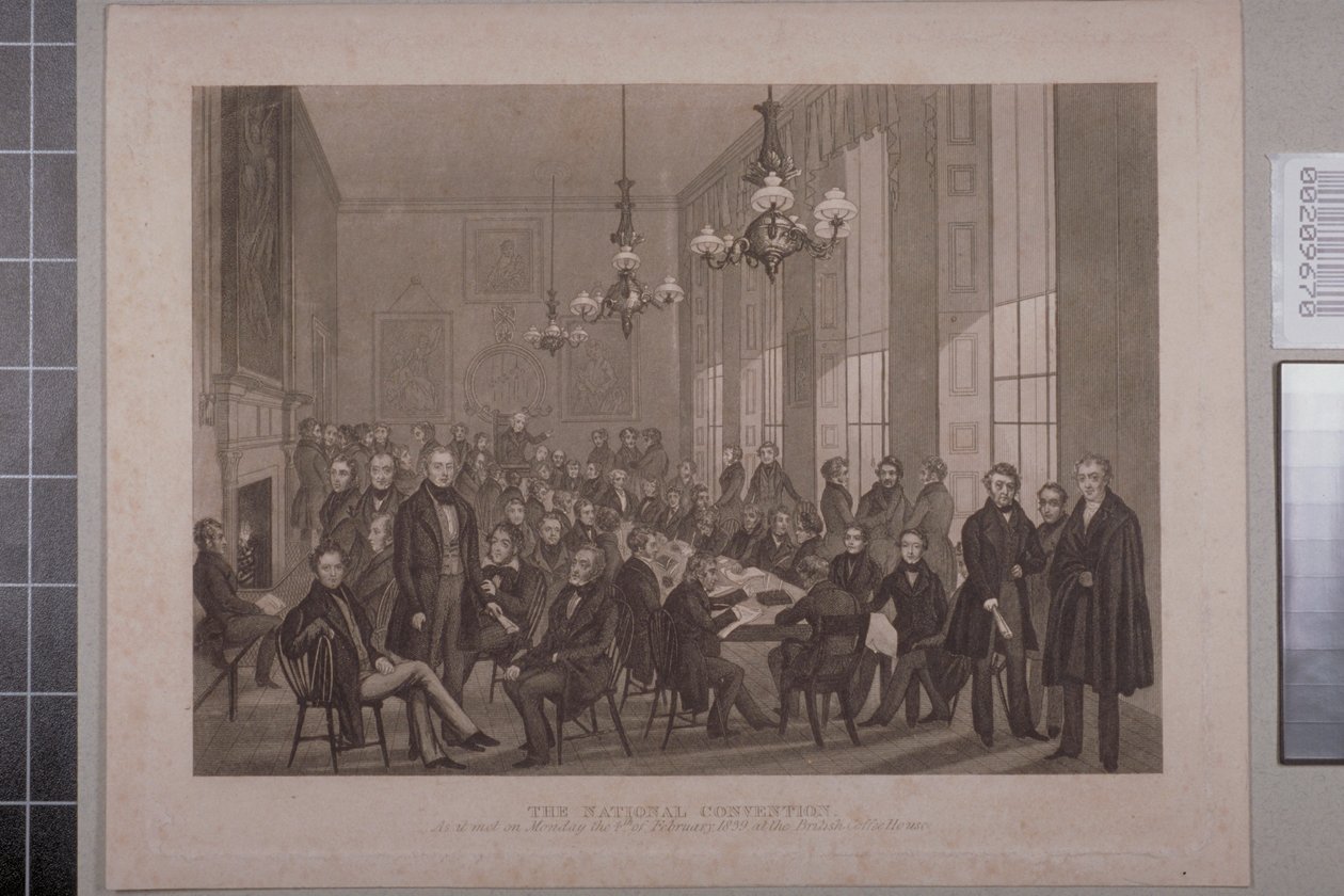 第一次宪章会议，1839年在Cockspur街上的英国咖啡馆 作者 英语学校