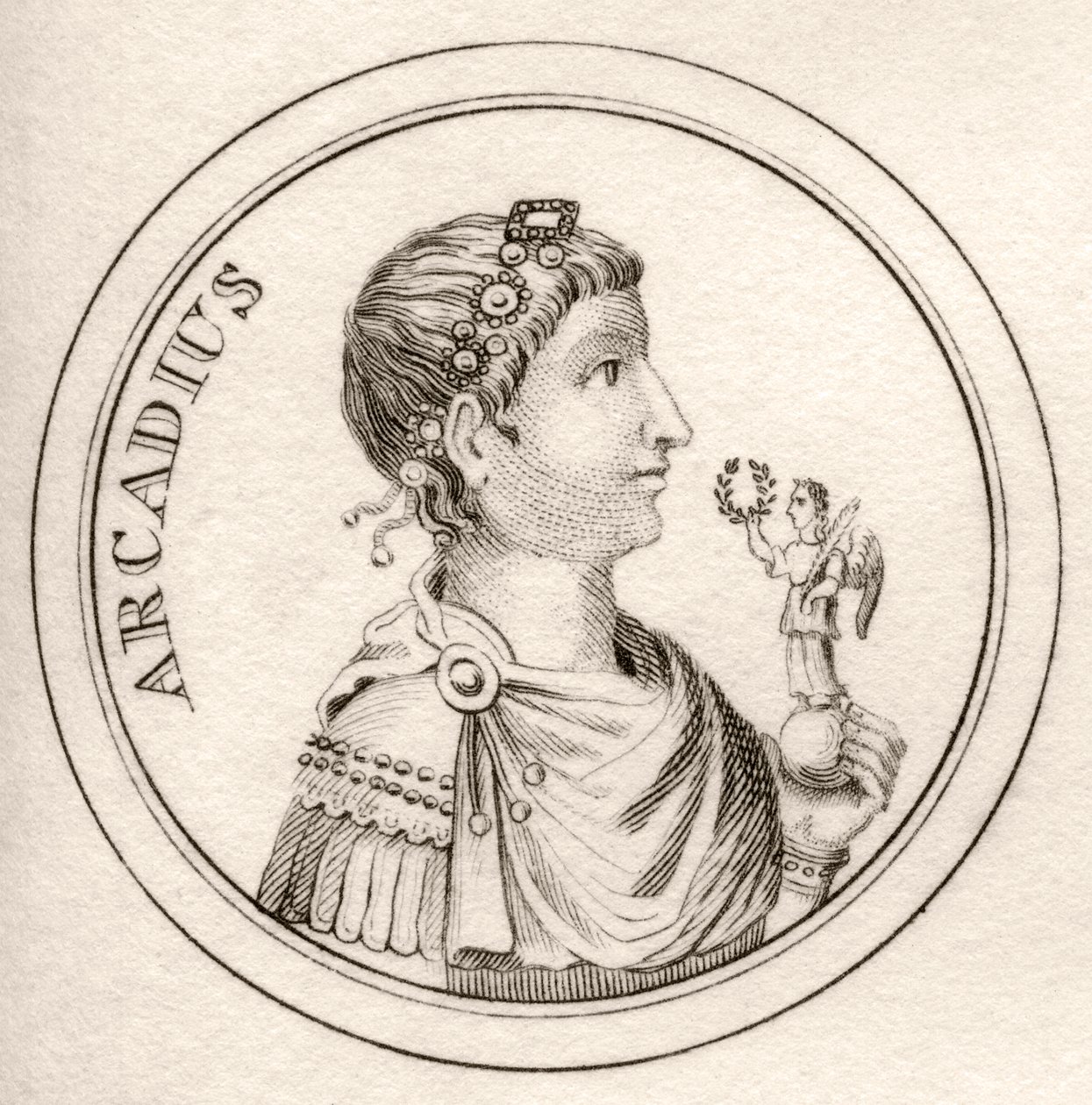 Flavius Arcadius，来自&39;Crabb&39;s Historical Dictionary&39;，于1825年出版 作者 英语学校