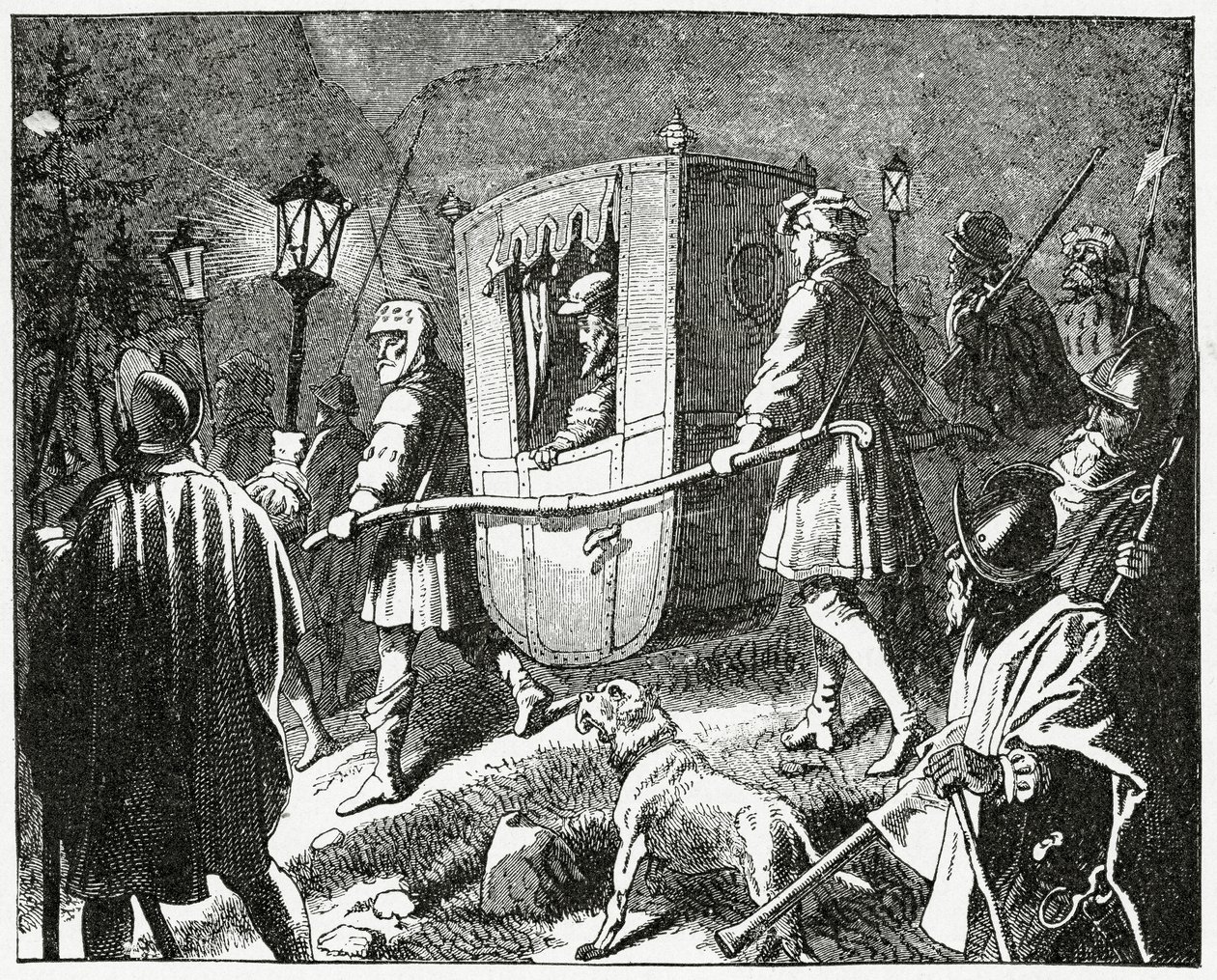 1552年皇帝查理五世从1882年萨克森选民莫里斯领导的新教路德派部队的飞行 作者 英语学校