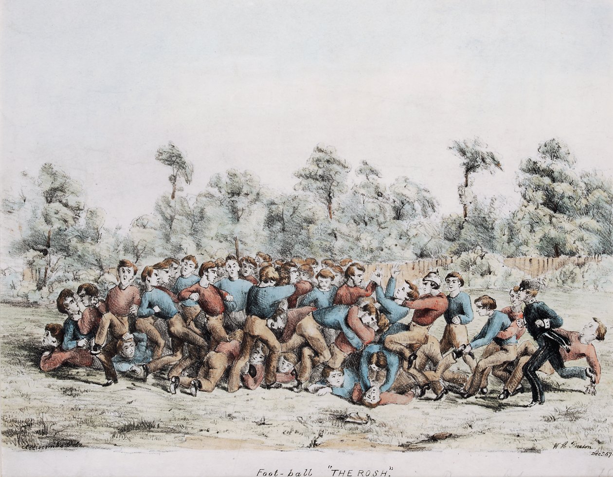 足球，罗什，1857年 作者 英语学校