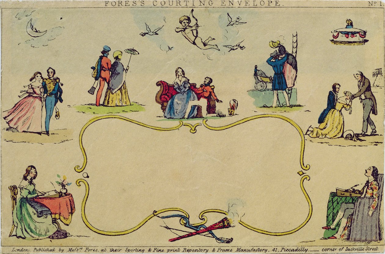 Foress Courting Envelope，pub。作者：Messrs Fores，1840年 作者 英语学校