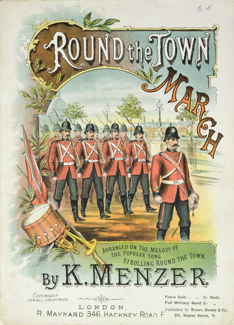 K. Menzer的Round the Town March乐谱封面封面 作者 英语学校