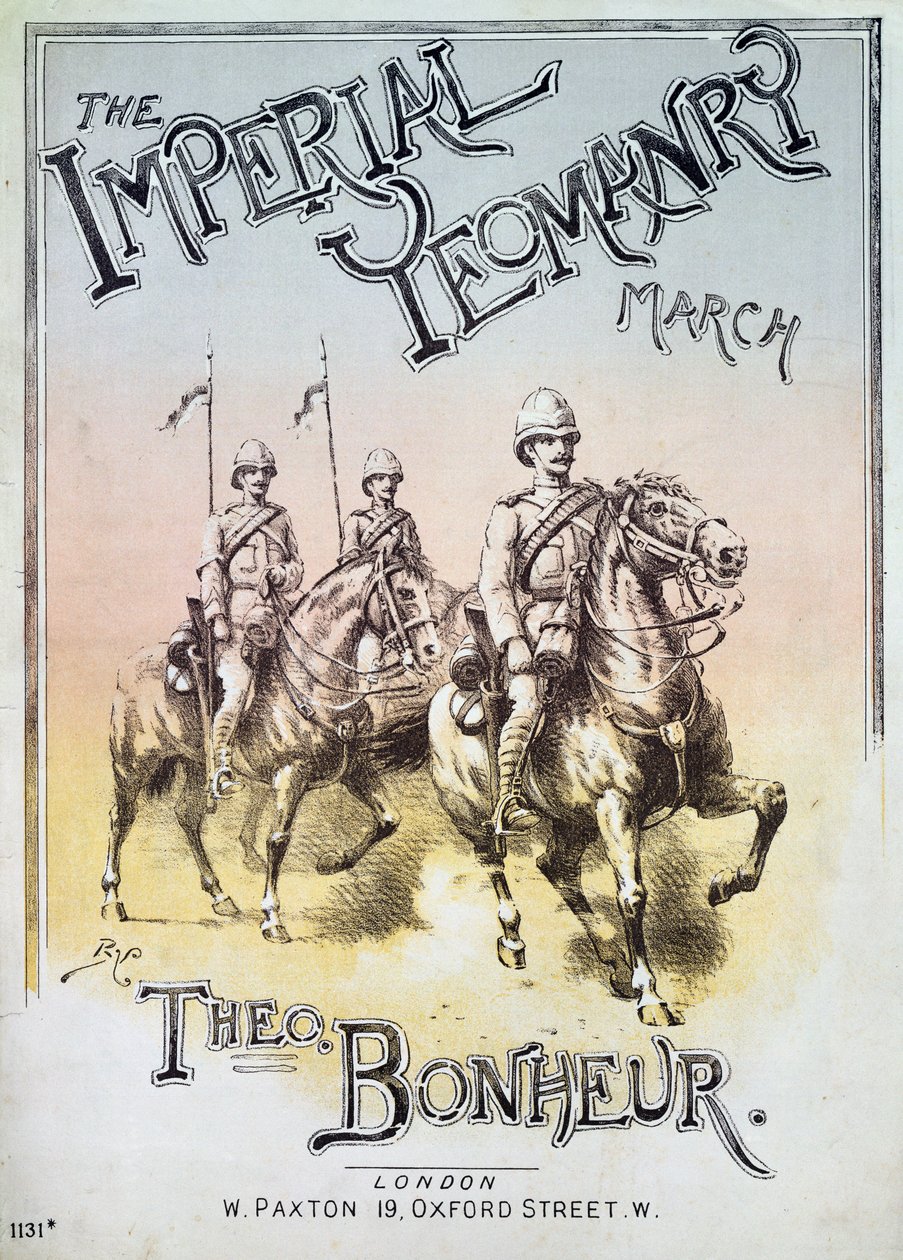 Theon Bonheur的The Imperial Yeomanry March乐谱的封面 作者 英语学校