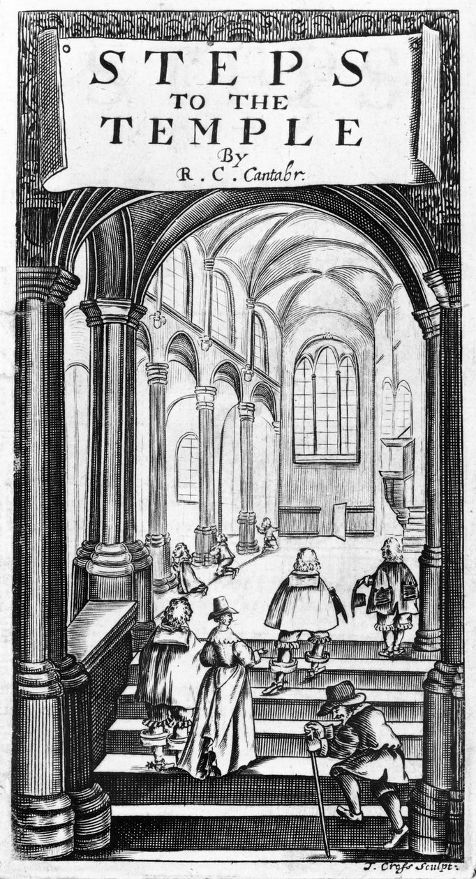 由理查德·克拉肖（Richard Crashaw）执导的通往圣殿的步骤，由J.Cross，1648年雕刻 作者 英语学校