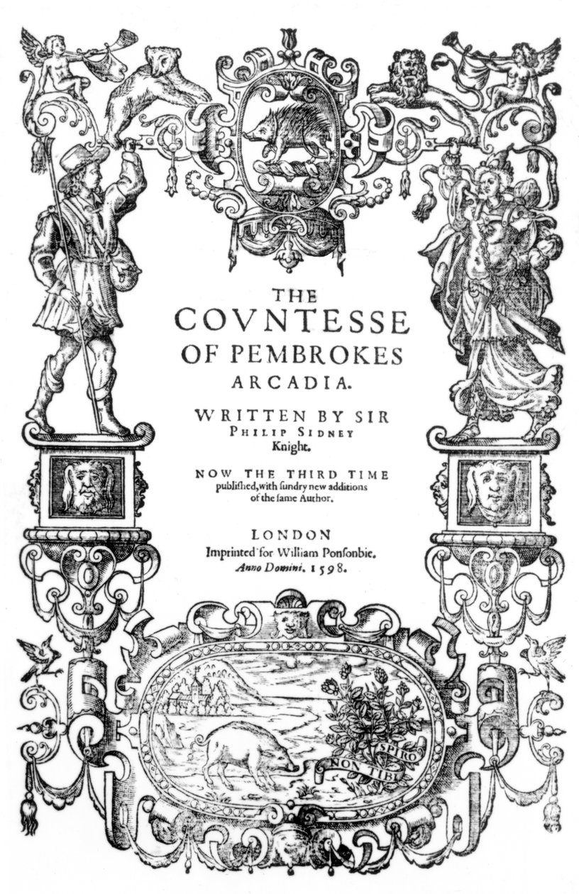 1598年，菲利普·西德尼爵士为彭布罗克斯阿卡迪亚伯爵夫人的主题 作者 英语学校