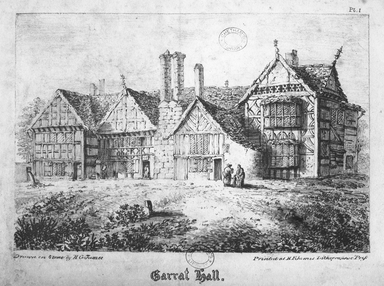 曼彻斯特的Garrat Hall，由HG James雕刻，18世纪末 作者 英语学校