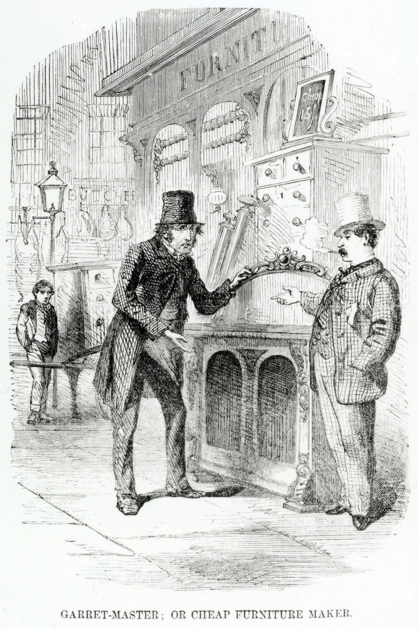 Garret-Master，或Cheap Furniture Maker，c.1840 作者 英语学校
