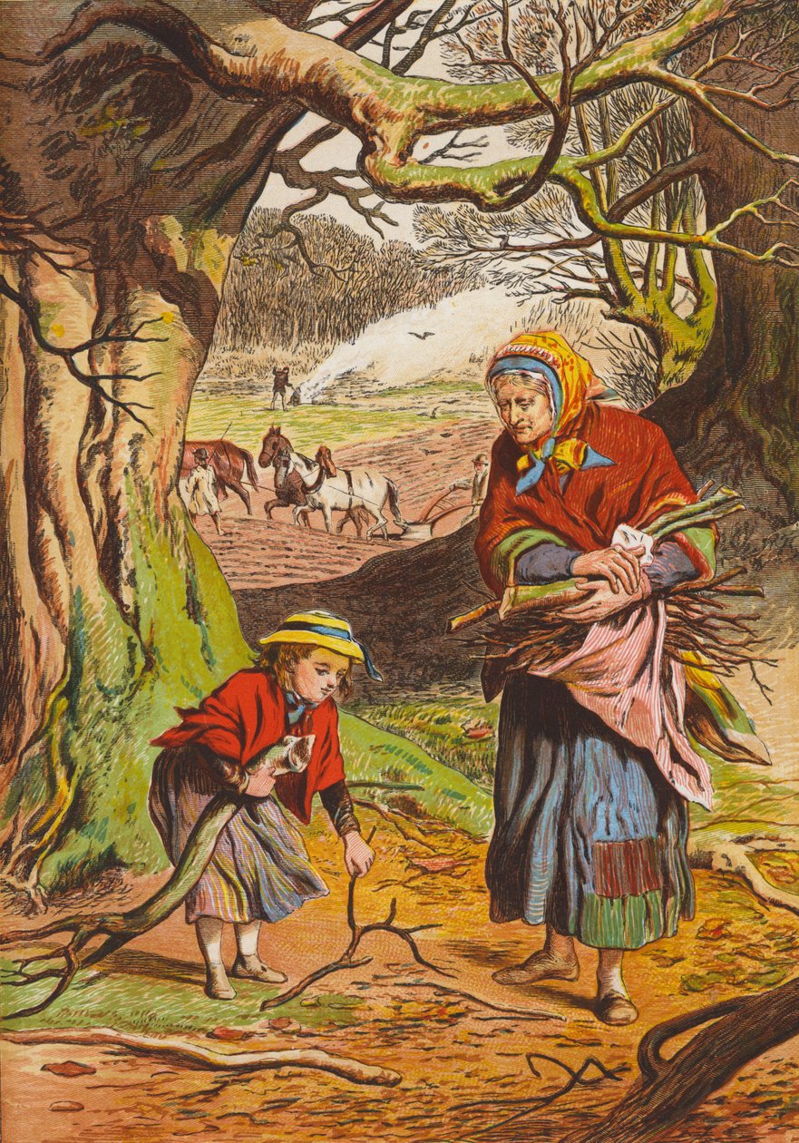 拾柴（彩色石版印刷） 作者 英语学校