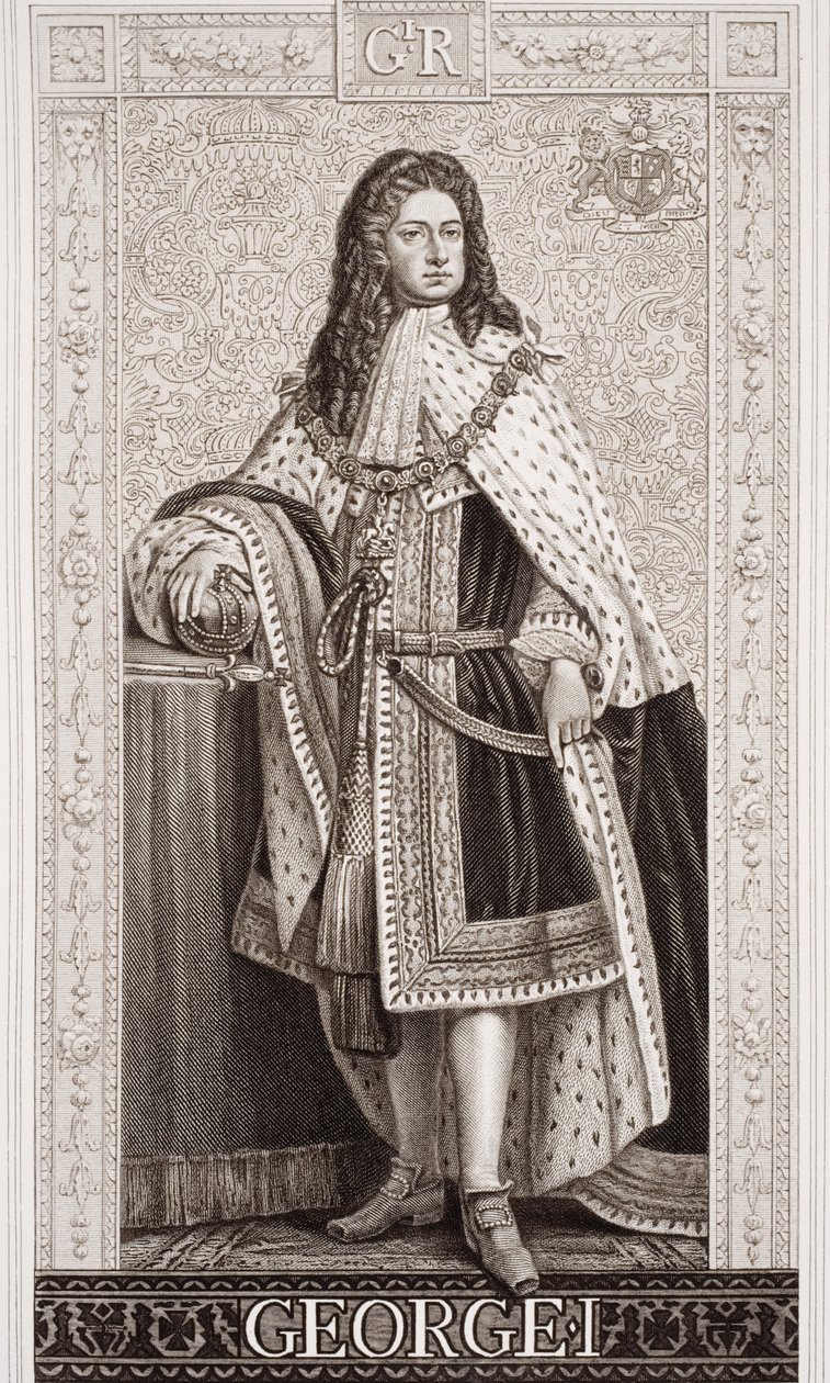 乔治一世（1660-1727）来自“英国和苏格兰历史插图”第二卷 作者 英语学校
